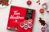 Tim Hortons Variety Pack, Original, Dark Roast, Colombian, Bold Roast and French Vanilla, Single Serve Keurig K-Cup Pods, 30 Ct