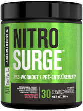 NITROSURGE Pre Workout Supplement - Endless Energy, Instant Strength Gains, Clear Focus, Intense Pumps - Nitric Oxide Booster & Preworkout Powder with Beta Alanine - 30 Servings, Watermelon