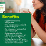 Organika Canadian-Made Chocolate Enhanced Collagen Powder, Grass-Fed with Real Cocoa, Sugar-Free, Healthy Hair, Skin, Nails, Joints, 252 G