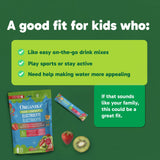 Organika Kids Electrolytes Powder Sticks - Sugar-Free Hydration + Immune support with 100% of daily Vitamin C, Minerals and Prebiotic Fibre | Strawberry Kiwi Flavour - 3.5g x 20 sachets