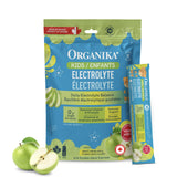 Organika Kids Electrolytes Powder Sticks - Sugar-Free Hydration + Immune support with 100% of daily Vitamin C, Minerals and Prebiotic Fibre | Green Apple Flavour - 3.5g x 20 sachets