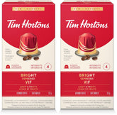 Tim Hortons Bright Espresso Capsules, Nespresso Original Line Compatible Capsules, 10 Count (Pack of 2)
