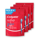 Colgate MaxFresh Wisp Disposable Toothbrushes, Mini Travel Toothbrushes with Soft Bristles for On-the-Go Single Use, Peppermint, 24 Count