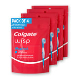 Colgate MaxFresh Wisp Disposable Toothbrushes, Mini Travel Toothbrushes with Soft Bristles for On-the-Go Single Use, Peppermint, 24 Count