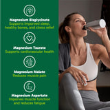 Organika Canadian-Made 8-In-1 Magnesium - 212mg Synergystic Magnesium Complex with Vitamin B6 to Support Muscle Function, Bone Health, Energy, and Cardiovascular Health | 90vcaps, 45 Servings