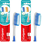 Colgate Extra Soft Full Size Toothbrush (4 Pack) with Ultra Slim Floss-Tip Bristles - Ultra Soft Toothbrush for Gentle Oral Care, Slim Ergonomic Design for Comfortable Grip, Colgate Quality Assurance