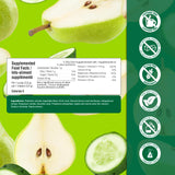 Organika Canadian-Made Electrolytes Powder with Vitamin C & Prebiotic Fibre - Sugar-Free Hydration Drink Mix - Cucumber Pear - 210 g - 60 servings