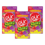 PUR Jumbo SOURZ Gum | Aspartame Free Chewing Gum | 100% Xylitol | Natural Flavour | Sour Strawberry, Sour Grape, 20 Pieces (Pack of 3)