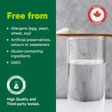 Organika Whey Protein Isolate Powder with Added Collagen Peptides and Probiotics for Easy Digestion- 21g of Protein, 5g of Fibre- Helps Build Strength and Lean Muscle + Aids Recovery- Unflavoured-580g