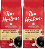 Tim Hortons Original Coffee, Fine Grind Bag, Medium Roast, 300g (Pack of 2)