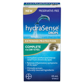 hydraSense Complete Eye Drops For Dry Eyes - Preservative Free Eye Drops For Dry Eye, Immediate Comfort and Relief From Dry Eyes, Naturally Sourced Lubricant, Compatable With Contact Lenses, 10mL