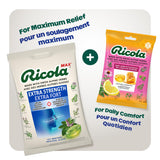 Ricola Max Nasal Care Cough Drops with Extra Menthol for Maximum Nasal Comfort and Sore Throat Relief for Cold & Flu Symptoms – 34 Count – Herbal Throat Lozenges