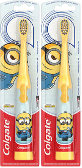 Colgate, Kids Battery Powered Toothbrush Minions Extra Soft Bristles, 1 Count, Color May Vary (Pack of 2)