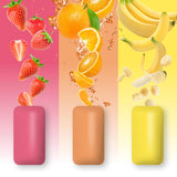 PUR Jumbo Gum | Aspartame Free Chewing Gum | 100% Xylitol | Natural Strawberry, Banana, Orange Flavour, 20 Pieces (Pack of 3)
