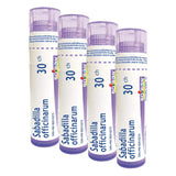 Boiron Sabadilla officinarum 30ch,Homeopathic medicine. Each tube contains 4 g (approximately 80 pellets) (Pack of 4)