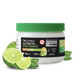 Organika Canadian-Made Electrolytes Extra-Strength Powder, NSF Certified, Lemon Lime Flavour, 1000 mg Sodium, Sugar-Free Hydration & Recovery, 180 g, 30 Servings