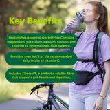 Organika Canadian-Made Electrolytes Powder with Vitamin C & Prebiotic Fibre - Sugar-Free Hydration Drink Mix - Classic Lemonade - 350 g - 100 servings
