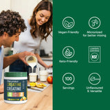 Organika Canadian-Made Creatine Powder - Pure Micronized Creatine Monohydrate - NSF Certified - Supports Strength, Muscle, Recovery and Performance for Men and Women - Fruit Punch - 600g