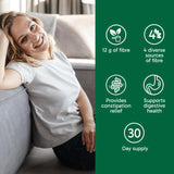 Organika Belli-Bliss Fibre– Daily Prebiotic Fiber Blend for Digestive Health- Supports Healthy Gut Bacteria, Gentle Constipation Relief, Mixable Fiber Supplement- Lemon Lime, 450g