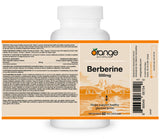 Orange Naturals - Berberine 500mg, 60 Capsules 30-Day Supply - Berberine Helps Support Healthy Glucose Levels, Cholesterol Levels & Cardiovascular Health - Vegan & Non-GMO - Natural Metabolic Support