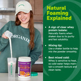 Organika Canadian-Made Protein Hydrator- Peach Mango Flavour- Clear Whey Protein Isolate with Collagen, Electrolytes, and Probiotics. Easy to Digest, 20g Protein Per Serving- 650g