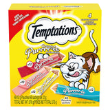 Temptations Creamy Puree Adult Lickable Cat Treats with Beef Liver, & Salmon, & Chicken & Tuna Variety Pack, 48 Pouches, 576g