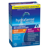 hydraSense Eye Drops Day and Night Pack, For Dry Eyes, Fast and Long-Lasting Relief, Preservative Free, Naturally Sourced Lubricant, Twin Pack (2 x 10 mL), 20 mL