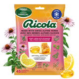 Ricola Honey Lemon Echinacea Cough Drops with Menthol - Minor Cough and Sore Throat Relief - 45 Count – Herbal Throat Lozenges