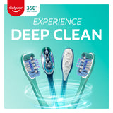 Colgate 360 Adult Toothbrush, Medium (Pack of 4), Experience Deep Clean, 4-in-1 Bacteria Removal, Multiheight Floss-Tip Bristle Design Cleans Between Teeth