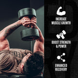 Jacked Factory Creatine Monohydrate Powder 150g - Canadian-Owned Informed Choice Certified Supplement for Increased Muscle Mass*, Improved Strength, Power, & Performance** - 30 Servings, Unflavored