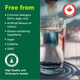 Organika Canadian-Made Electrolytes Extra-Strength Powder, NSF Certified, Unflavoured, 1000 mg Sodium, Sugar-Free Hydration & Recovery, 162g, 45 Servings