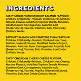 Temptations Lickable Spoons Adult Cat Treats Chicken & Salmon, Salmon & Tuna, Chicken & Cheese Flavours Variety Pack, (24) 10g Spoons (Pack of 2)