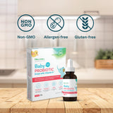 Organika Baby Probiotic Drops with Vitamin D- Soothe Colic, Reduce Fussing, Aid in Growth and Development- White, 7.5 ml (Pack of 1)