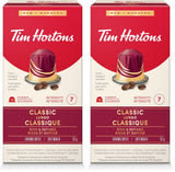 Tim Hortons Classic Lungo Capsules, Nespresso Original Line Compatible Capsules, 10 Count (Pack of 2)
