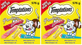Temptations Creamy Puree Adult Lickable Cat Treats with Beef Liver, & Salmon, & Chicken & Tuna Variety Pack, 48 Pouches, 576g (Pack of 2)