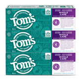 Tom's of Maine Whole Care Fluoride Natural Toothpaste, Peppermint, 85 mL, Wholecare Fluoride, 3 pack , Amazon Exclusive
