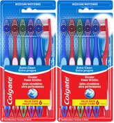 Colgate Whitening & Oral Care Bundle – Optic White Stain Fighter Toothpaste 4-Pack & Extra Clean Manual Toothbrushes 6 Count, Enamel Safe, Fresh Mint, Stain Removal