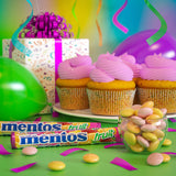 Mentos Chewy Mints, Fruit - Pack of 4 Rolls (56 Pieces), 37g per roll