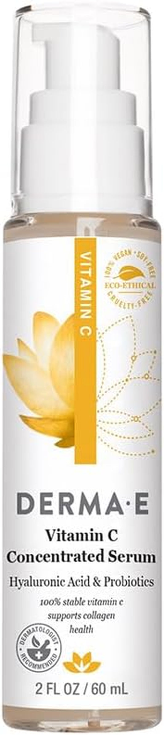Vitamin C Concentrated Serum with Hyaluronic Acid, Antioxidant Protection, Boots Hydration, Anti-Aging Properties, 2Oz, 1 Count