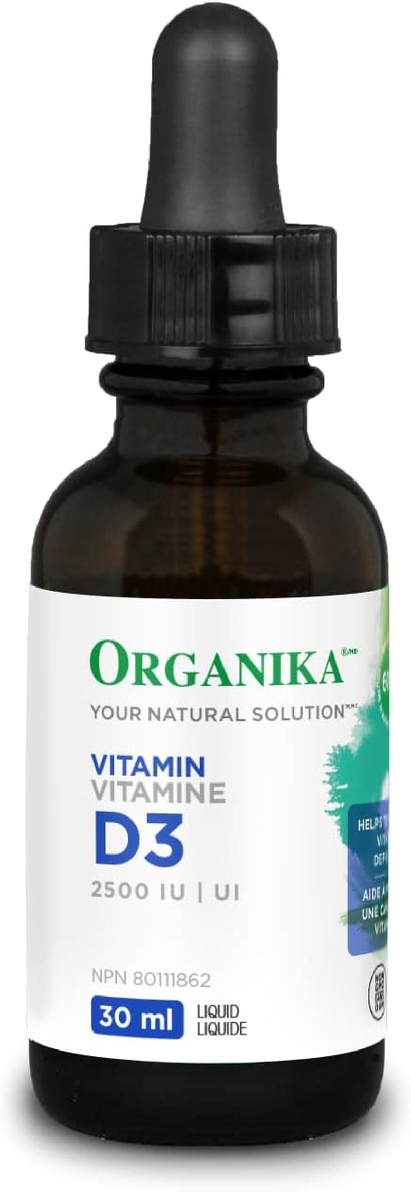 Canadian-Made Vitamin D3 Liquid 2500IU- Olive Oil Base, Immune System Support- 30Ml