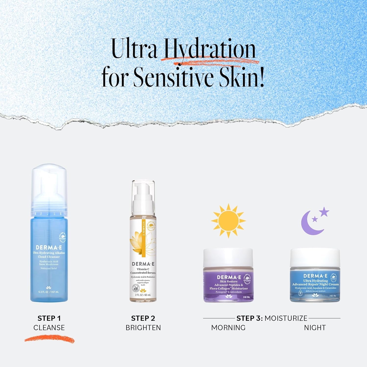 Derma E Ultra Hydrating Alkaline Cloud Cleanser - 157Ml/5.3Oz