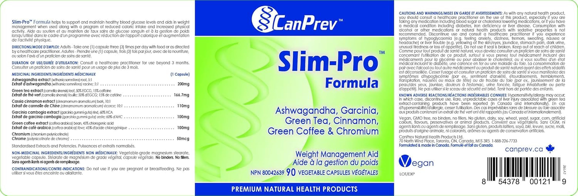 Slim-Pro Formula 90 V-Caps, 1 Month Supply - Ashwagandha, Green Tea Extract, Garcinia & Cinnamon Supplement, Supports Wellness Goals, Balance & Complements a Healthy Lifestyle - Vegan Friendly