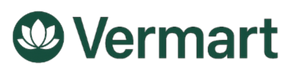 Vermart logo with green text and leaf symbol
