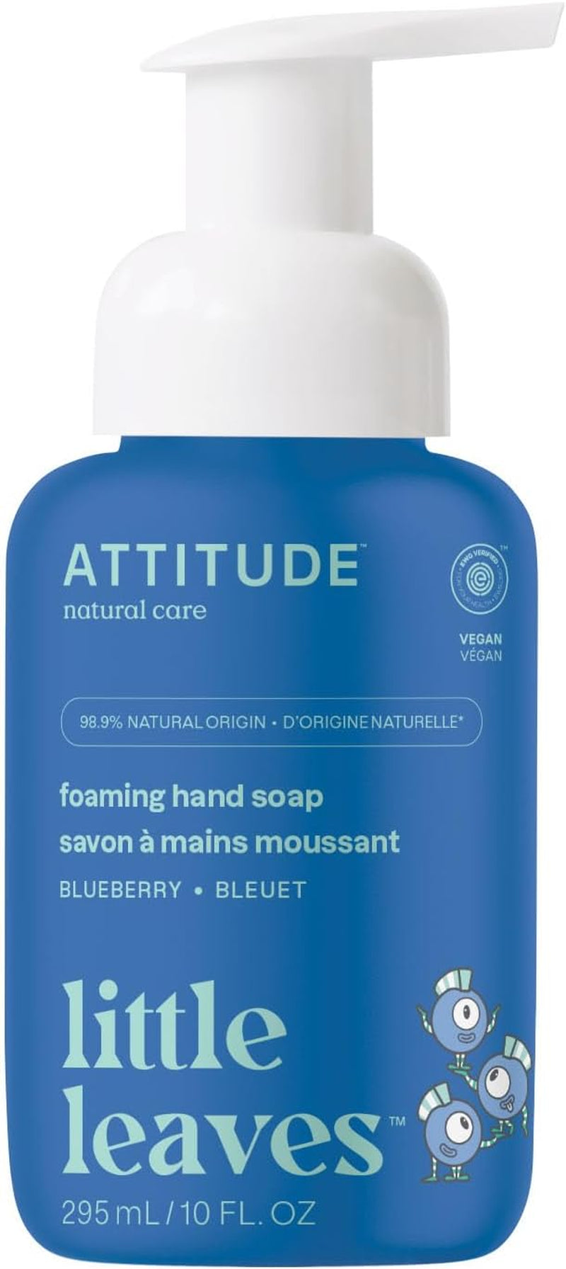 Foaming Hand Soap for Kids, Made in Canada, EWG Verified, Plant- and Mineral-Based Ingredients, Vegan and Cruelty-Free, Blueberry, 295 Ml