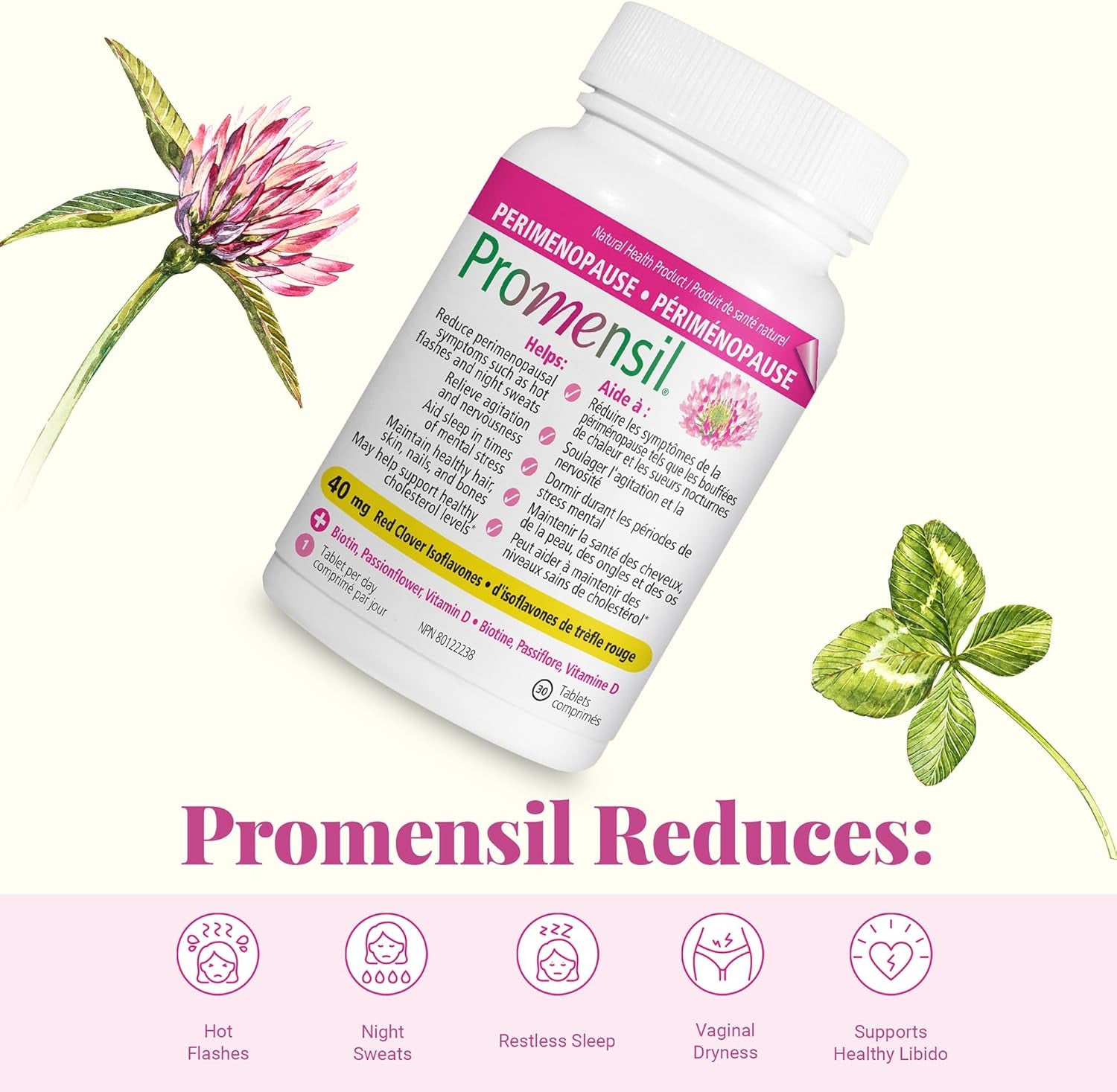 NEW  Perimenopause | Women’S Natural Perimenopause Supplement| Hormone-Free] Multi-Symptom Relief | Reduces Hot Flashes & Night Sweats | Relieves Agitation & Nervousness | Healthy Hair, Skin and Nails | One-A-Day | 30 Tablets