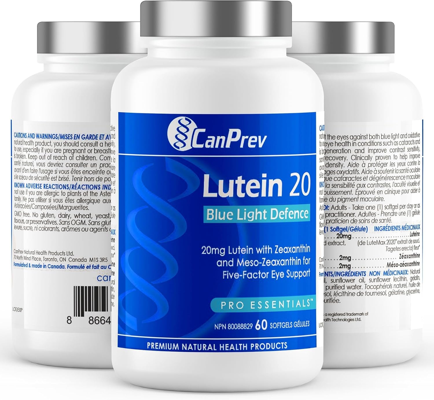 Lutein 20Mg, 60 Softgels - Blue Light Defence for Eyes - Eye Vitamins with Lutein and Zeaxanthin - Eye Care Supplement - Supports Vision - Eye Vitamins for Adults - Eye Supplements