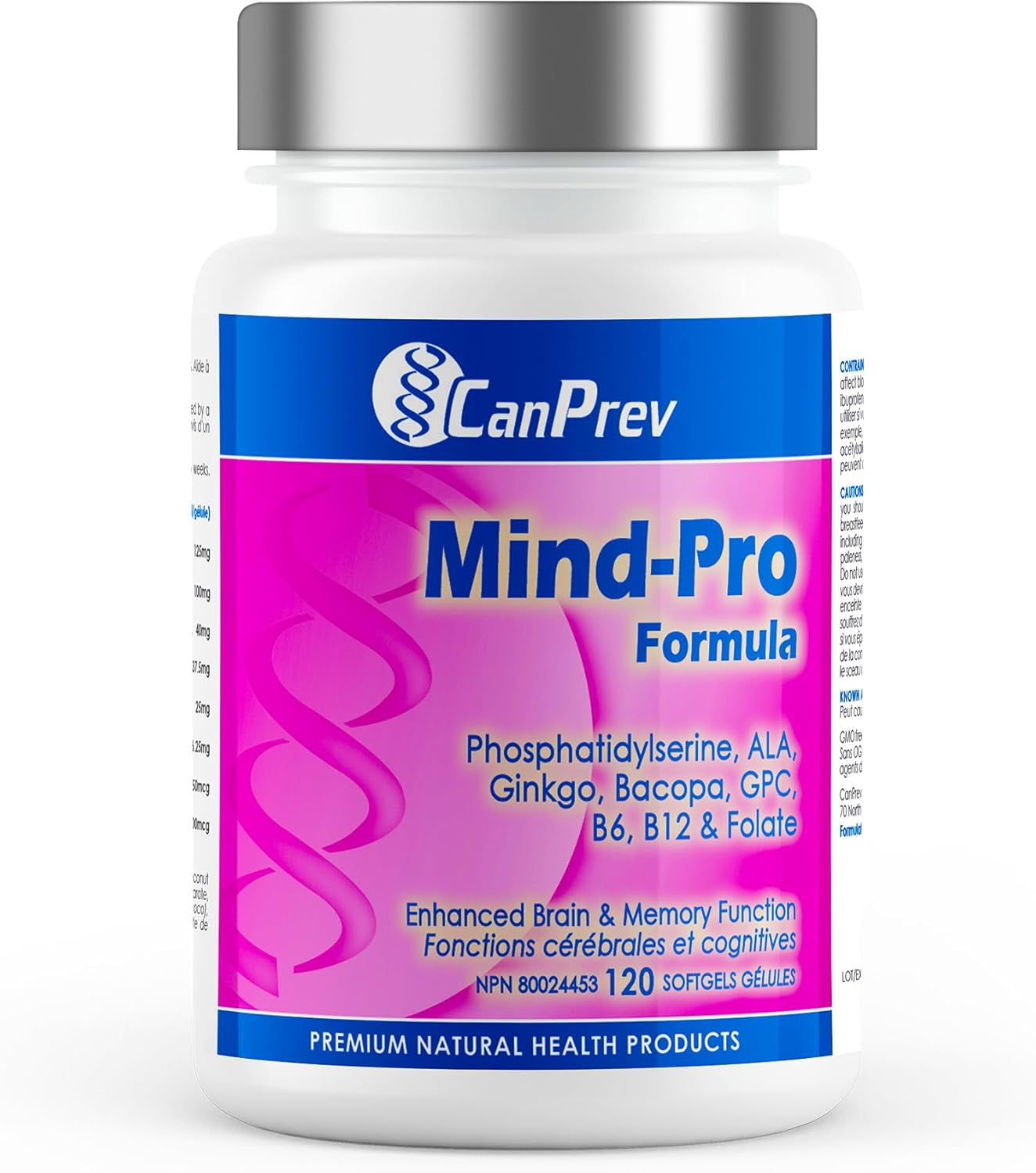 Mind-Pro Formula 120 Softgels, 30-Day Supply - Specially Crafted Blend with Phosphatidylserine, ALA, Ginkgo, Bacopa, GPC, B6, B12 & Folic Acid, Supports Brain Health, Focus & Cognitive Clarity