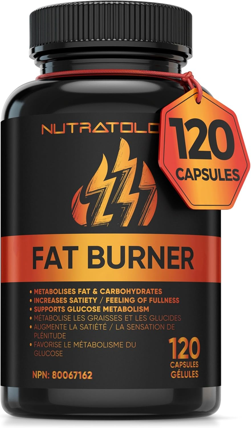 Thermogenic Fat Burner - Metabolizes Carbohydrates+Fats - Appetite Suppressant That Helps Satiety - Weight Loss Pills for Women & Men - Bloating Relief - Keto-Friendly - 60 Diet Pills/Caps
