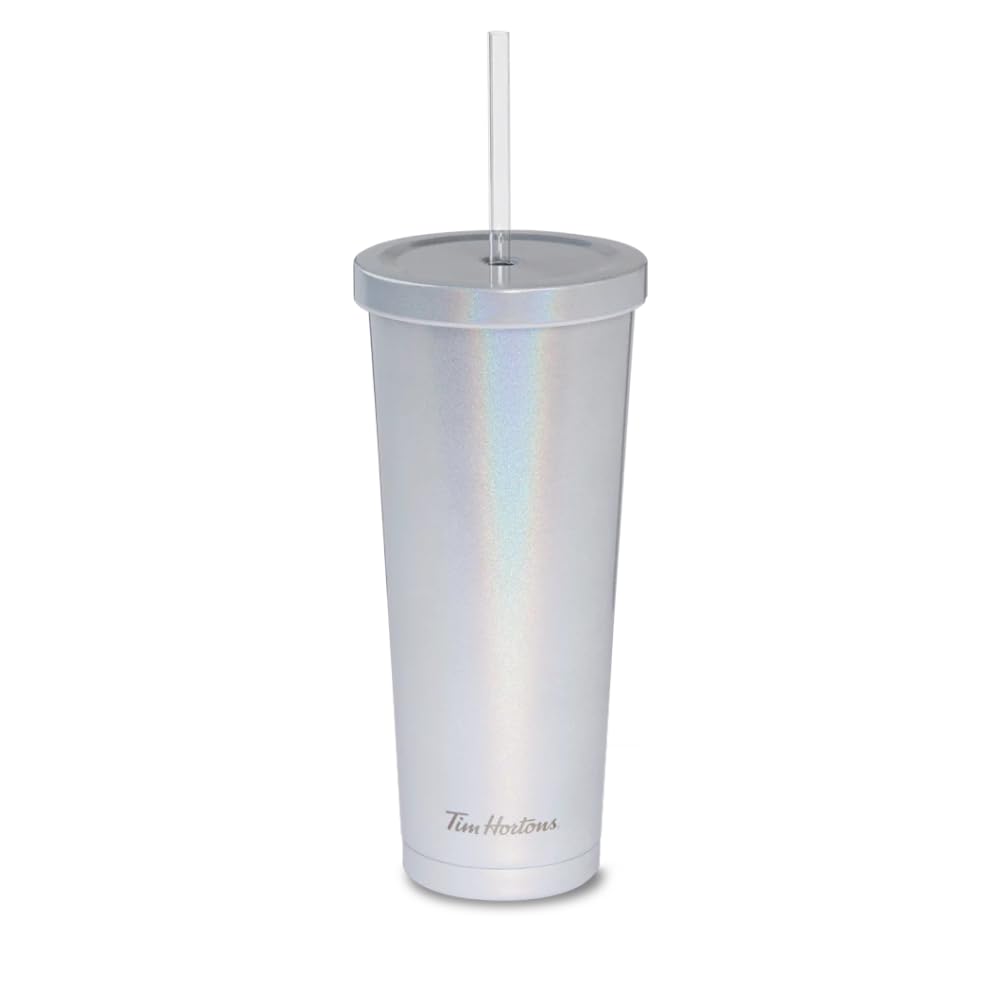 Tim Hortons | 24 oz Iridescent Stainless Steel Straw Tumbler