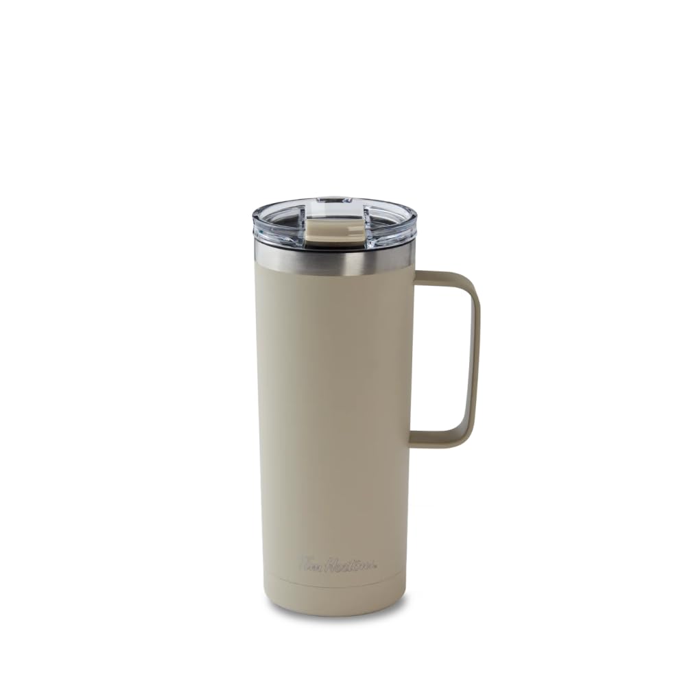 Tim Hortons | 20 oz Beige Stainless Steel Travel Mug with Lid